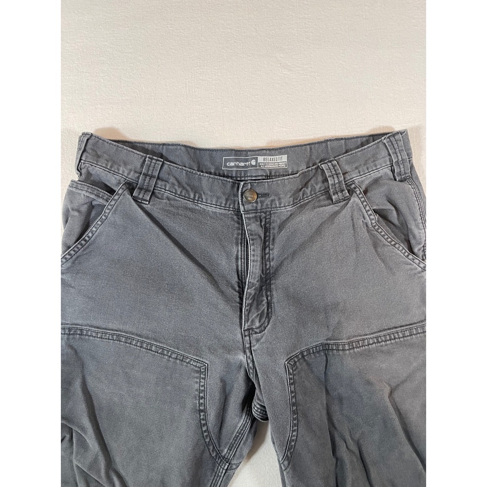 Carhartt Rugged Flex Relaxed Fit Canvas Double-Front Utility Work Pants 34x32 - Picture 6 of 16